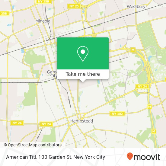 Mapa de American Titl, 100 Garden St