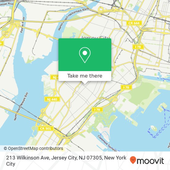 213 Wilkinson Ave, Jersey City, NJ 07305 map