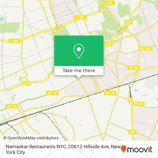 Namaskar Restaurants NYC, 20612 Hillside Ave map