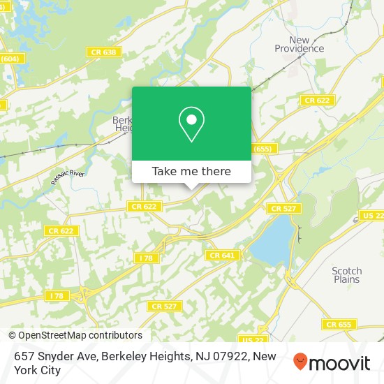 657 Snyder Ave, Berkeley Heights, NJ 07922 map