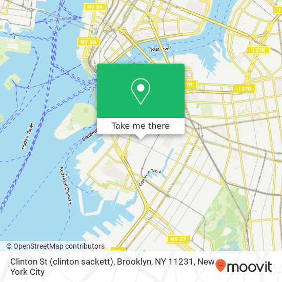 Mapa de Clinton St (clinton sackett), Brooklyn, NY 11231