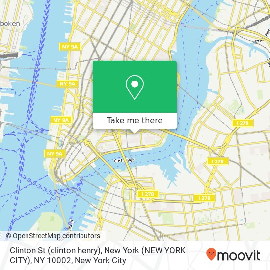 Mapa de Clinton St (clinton henry), New York (NEW YORK CITY), NY 10002
