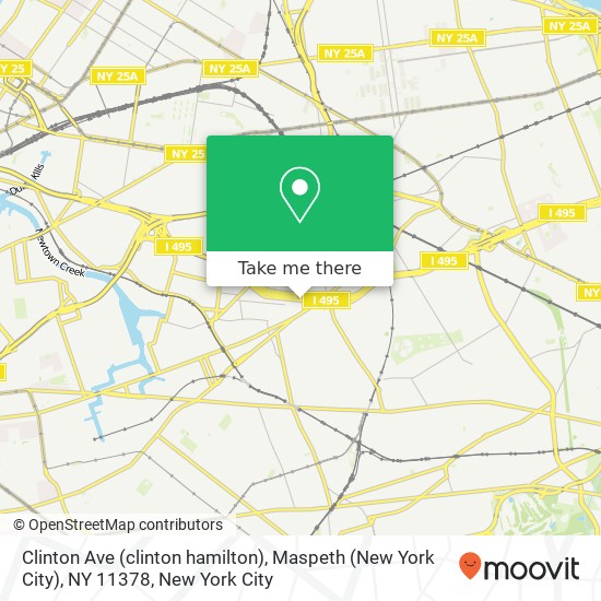 Clinton Ave (clinton hamilton), Maspeth (New York City), NY 11378 map