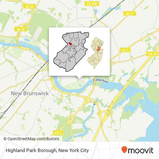 Mapa de Highland Park Borough