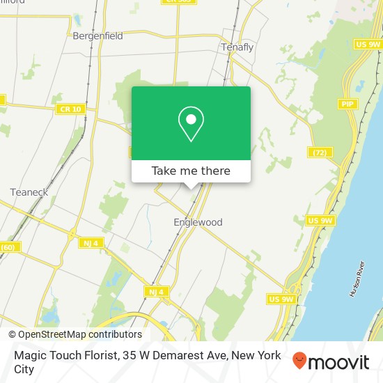 Magic Touch Florist, 35 W Demarest Ave map