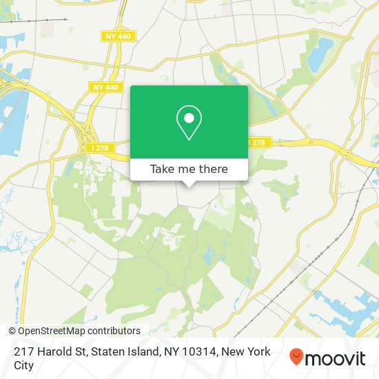 Mapa de 217 Harold St, Staten Island, NY 10314