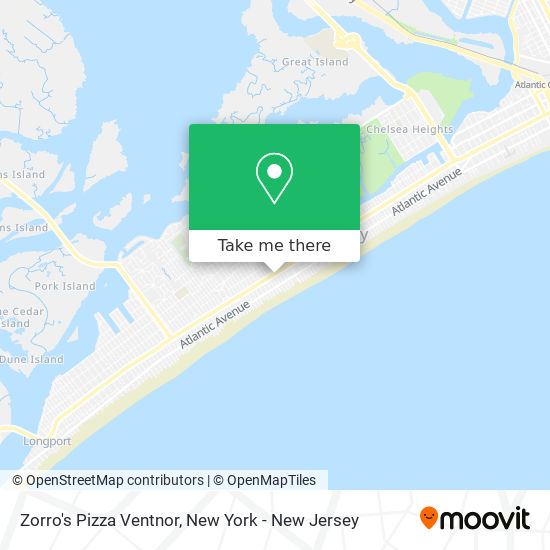 Zorro's Pizza Ventnor map