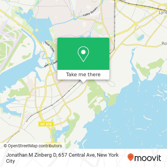 Mapa de Jonathan M Zinberg D, 657 Central Ave