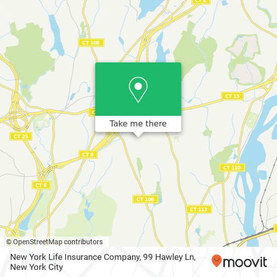 Mapa de New York Life Insurance Company, 99 Hawley Ln
