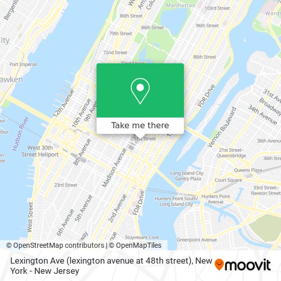 Lexington Ave (lexington avenue at 48th street) map