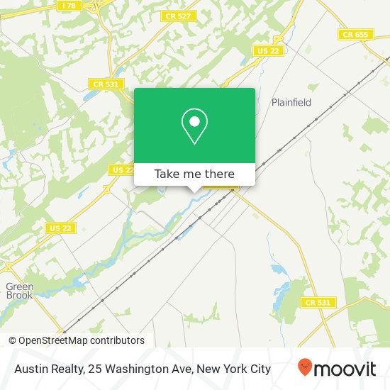 Mapa de Austin Realty, 25 Washington Ave