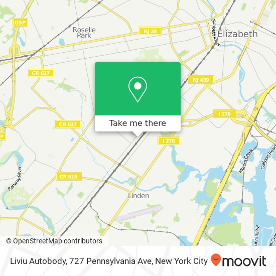 Liviu Autobody, 727 Pennsylvania Ave map