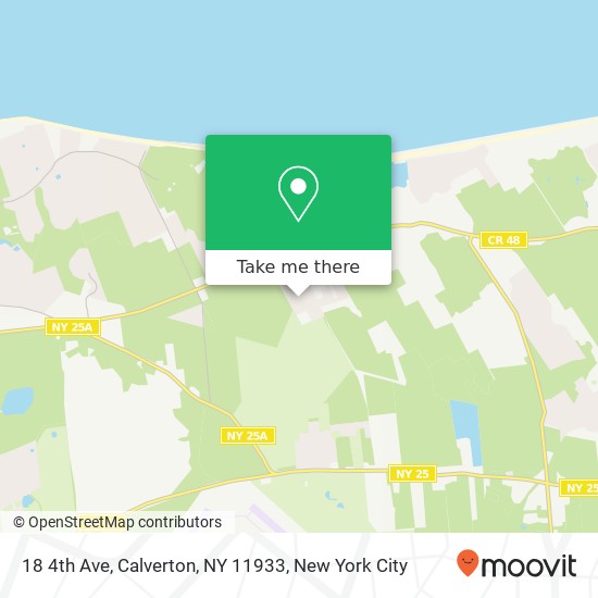 Mapa de 18 4th Ave, Calverton, NY 11933