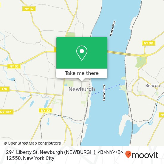 Mapa de 294 Liberty St, Newburgh (NEWBURGH), <B>NY< / B> 12550