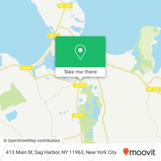 Mapa de 413 Main St, Sag Harbor, NY 11963