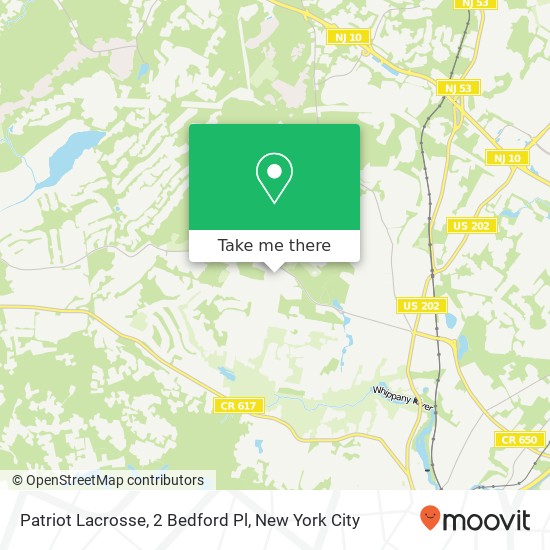 Mapa de Patriot Lacrosse, 2 Bedford Pl