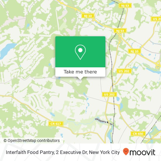 Mapa de Interfaith Food Pantry, 2 Executive Dr