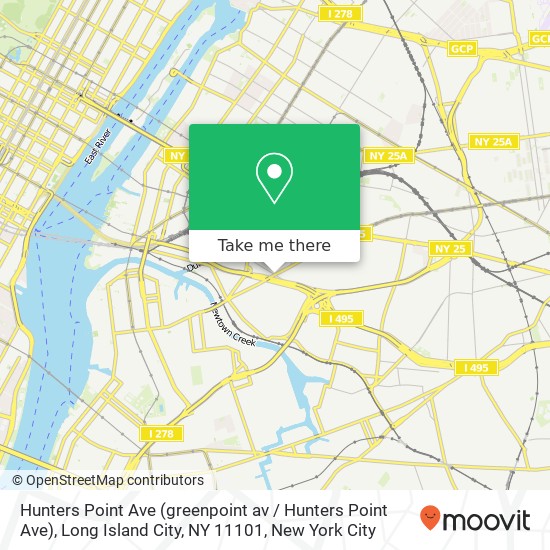 Mapa de Hunters Point Ave (greenpoint av / Hunters Point Ave), Long Island City, NY 11101