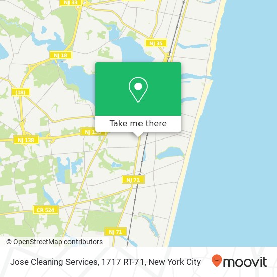Jose Cleaning Services, 1717 RT-71 map
