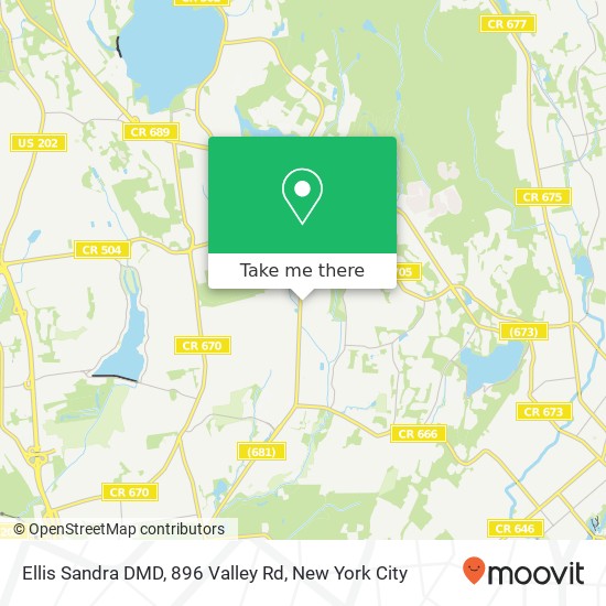 Mapa de Ellis Sandra DMD, 896 Valley Rd