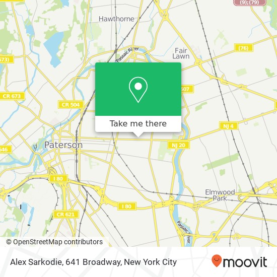 Mapa de Alex Sarkodie, 641 Broadway