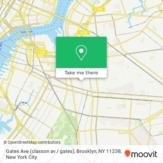 Gates Ave (classon av / gates), Brooklyn, NY 11238 map