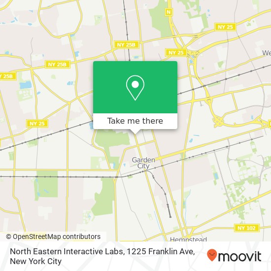 Mapa de North Eastern Interactive Labs, 1225 Franklin Ave