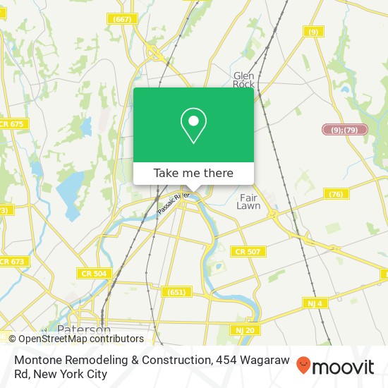 Mapa de Montone Remodeling & Construction, 454 Wagaraw Rd