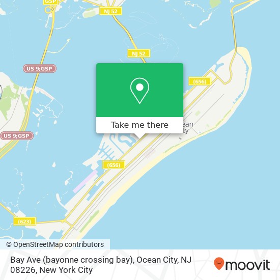 Bay Ave (bayonne crossing bay), Ocean City, NJ 08226 map