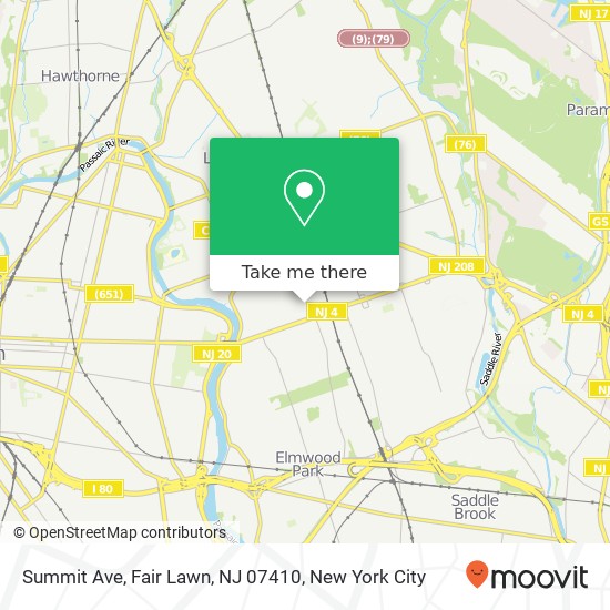 Summit Ave, Fair Lawn, NJ 07410 map