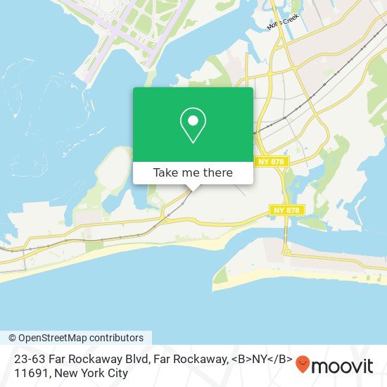 Mapa de 23-63 Far Rockaway Blvd, Far Rockaway, <B>NY< / B> 11691