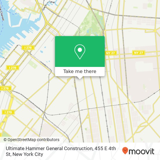 Mapa de Ultimate Hammer General Construction, 455 E 4th St