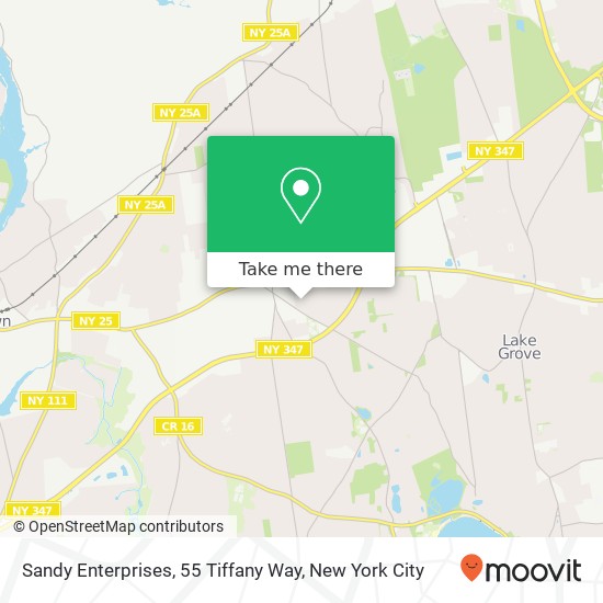 Mapa de Sandy Enterprises, 55 Tiffany Way