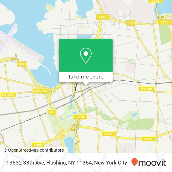 Mapa de 13532 38th Ave, Flushing, NY 11354