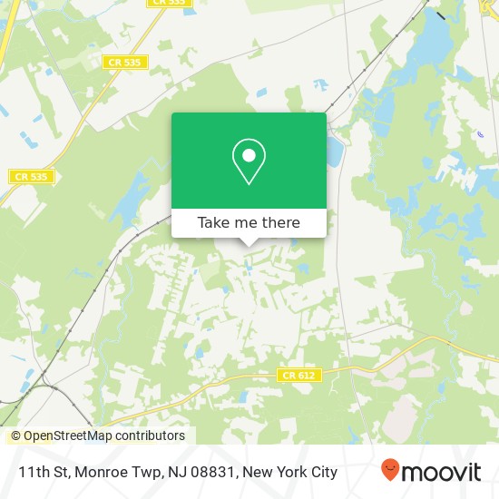 Mapa de 11th St, Monroe Twp, NJ 08831