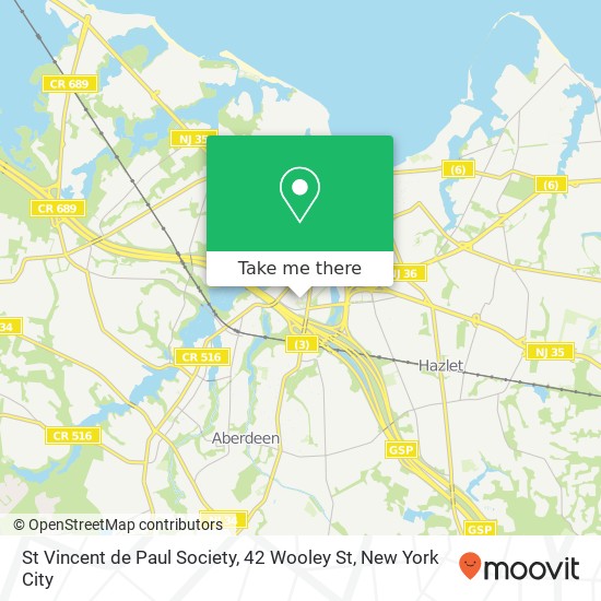 Mapa de St Vincent de Paul Society, 42 Wooley St