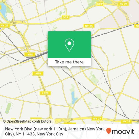 Mapa de New York Blvd (new york 110th), Jamaica (New York City), NY 11433