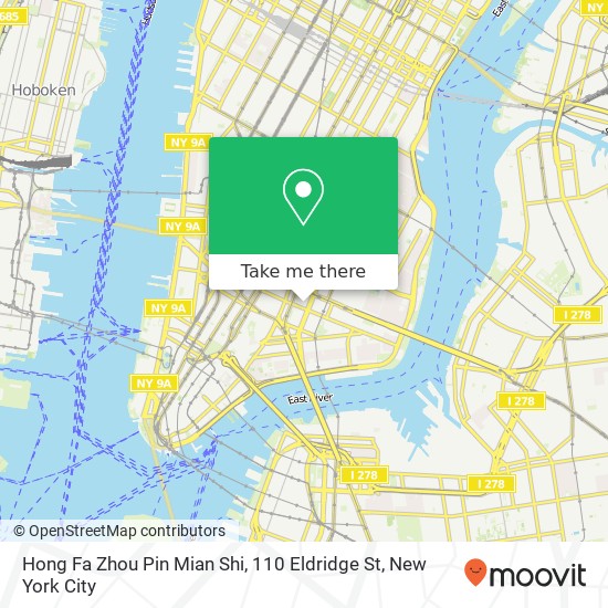 Hong Fa Zhou Pin Mian Shi, 110 Eldridge St map