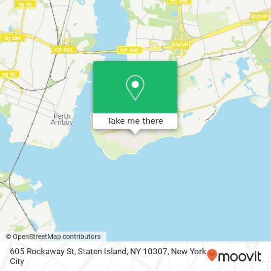 Mapa de 605 Rockaway St, Staten Island, NY 10307