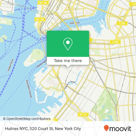 Mapa de Huitres NYC, 320 Court St