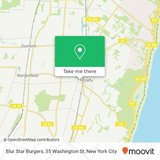 Blur Star Burgers, 35 Washington St map