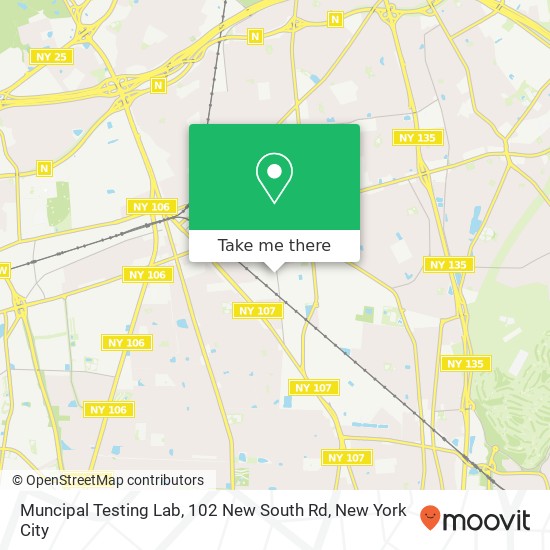 Muncipal Testing Lab, 102 New South Rd map