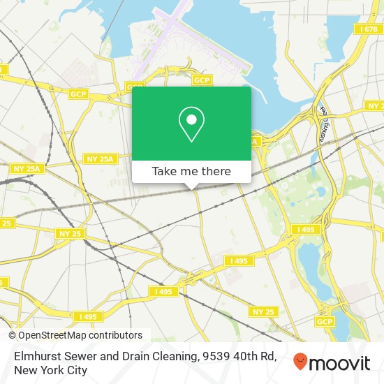 Mapa de Elmhurst Sewer and Drain Cleaning, 9539 40th Rd