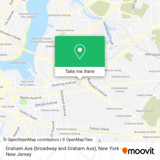 Graham Ave (broadway and Graham Ave) map