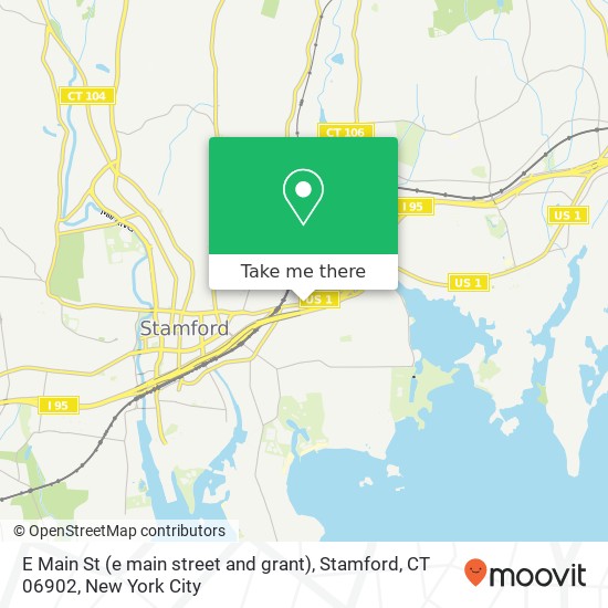 E Main St (e main street and grant), Stamford, CT 06902 map