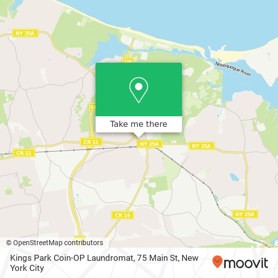 Mapa de Kings Park Coin-OP Laundromat, 75 Main St