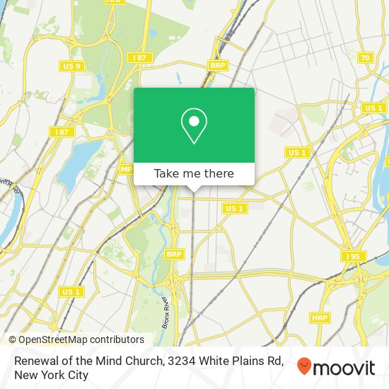 Renewal of the Mind Church, 3234 White Plains Rd map