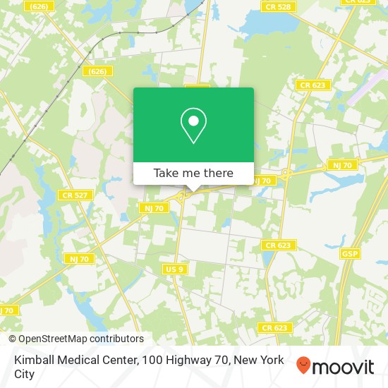 Kimball Medical Center, 100 Highway 70 map