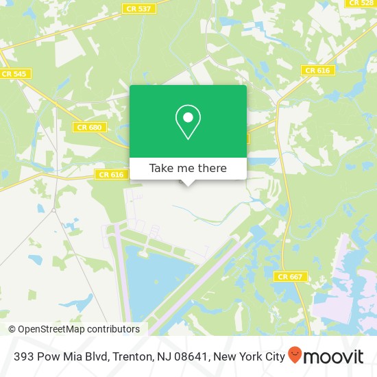 Mapa de 393 Pow Mia Blvd, Trenton, NJ 08641