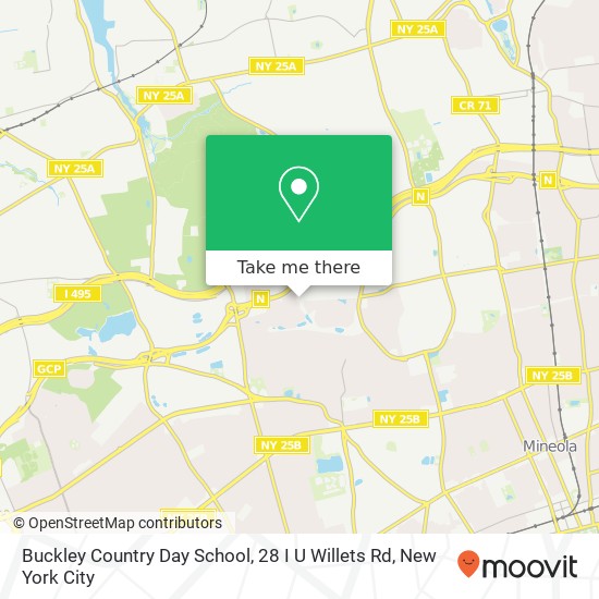 Buckley Country Day School, 28 I U Willets Rd map